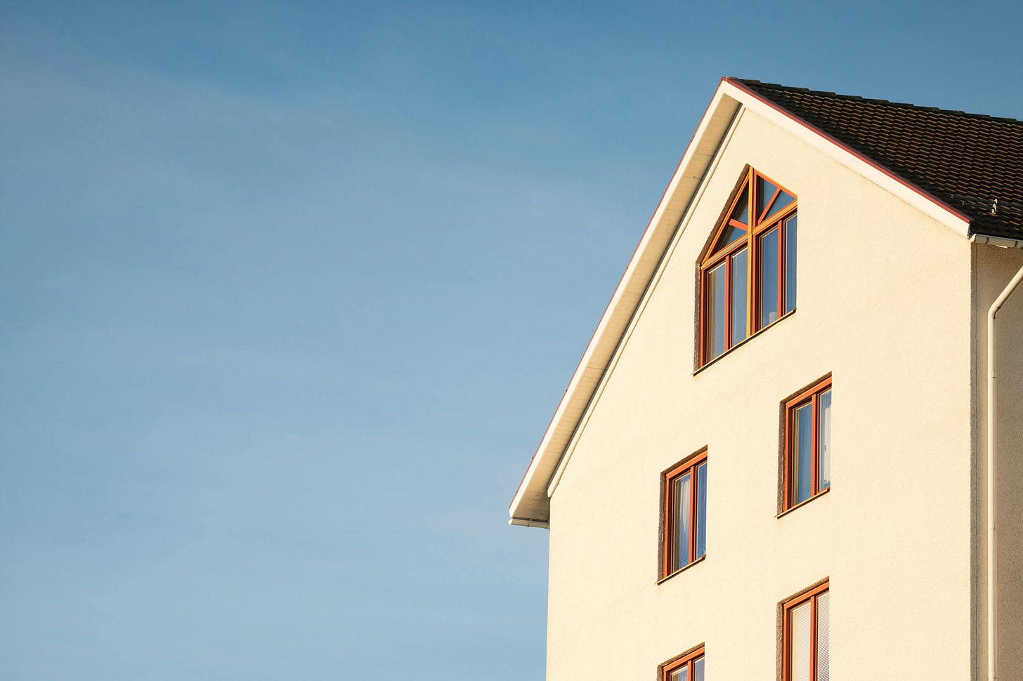Home with blue sky background. Home with blue sky background.