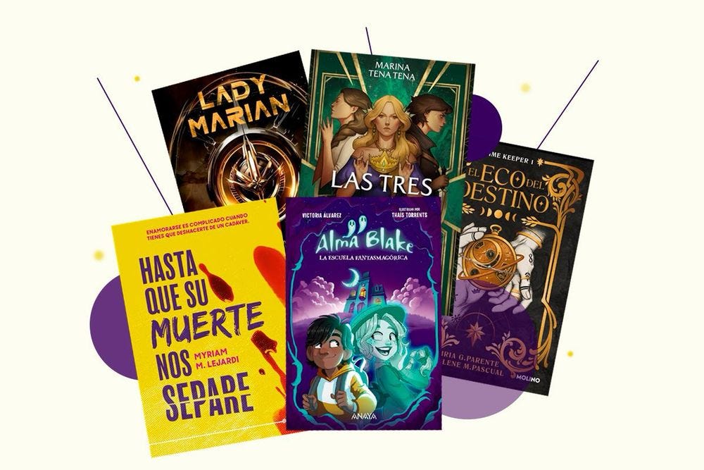 Cubiertas de Lady Marian, las tres hijas del rey muerto, el eco del destino, hasta que su muerte nos separe y alma blake