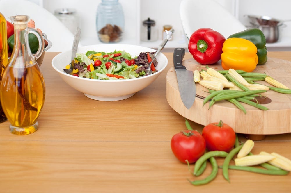 Fresh salad on the table Fresh salad on the table