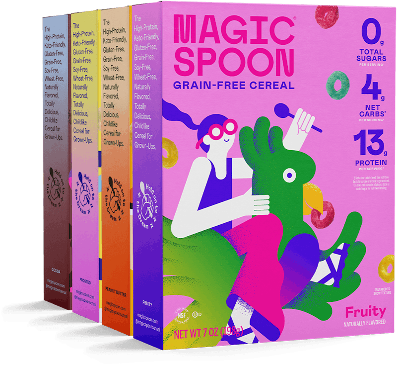 Magic Spoon Variety Pack | Fruity, Frosted, Cocoa & Peanut Butter Cereal