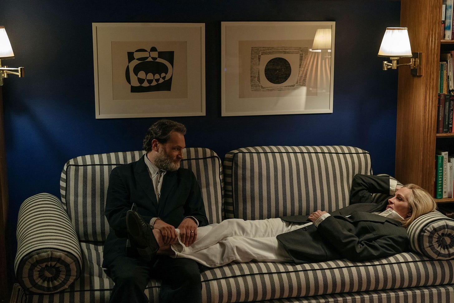 Michael Stuhlbarg with Julia Roberts in After the Hunt.