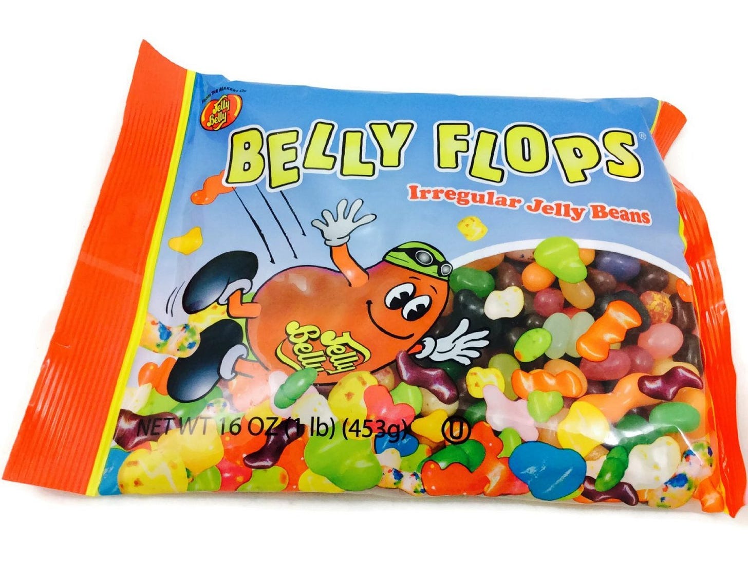 Jelly Belly, Belly Flops (1 Pound Bags) 3 Pack, 16 Ounces