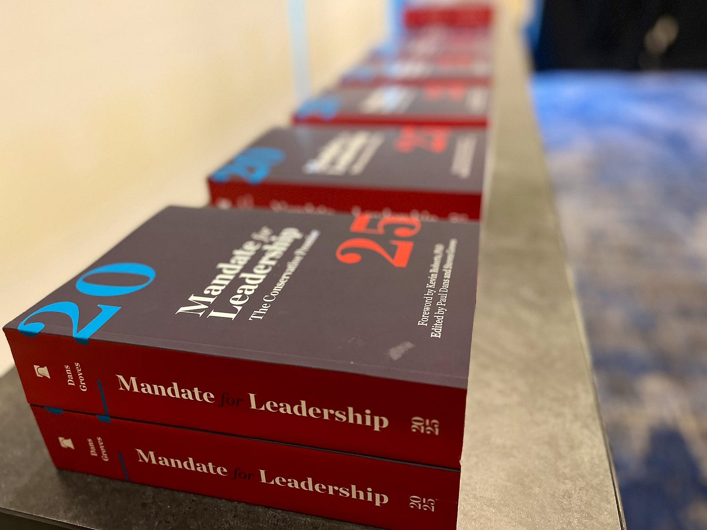 Rob Bluey on X: "All-star lineup at #Heritage50 Leadership Summit this  morning to unveil @Prjct2025's policy bible for the next conservative  presidential administration. “Mandate for Leadership: The Conservative  Promise” is 900 pages,