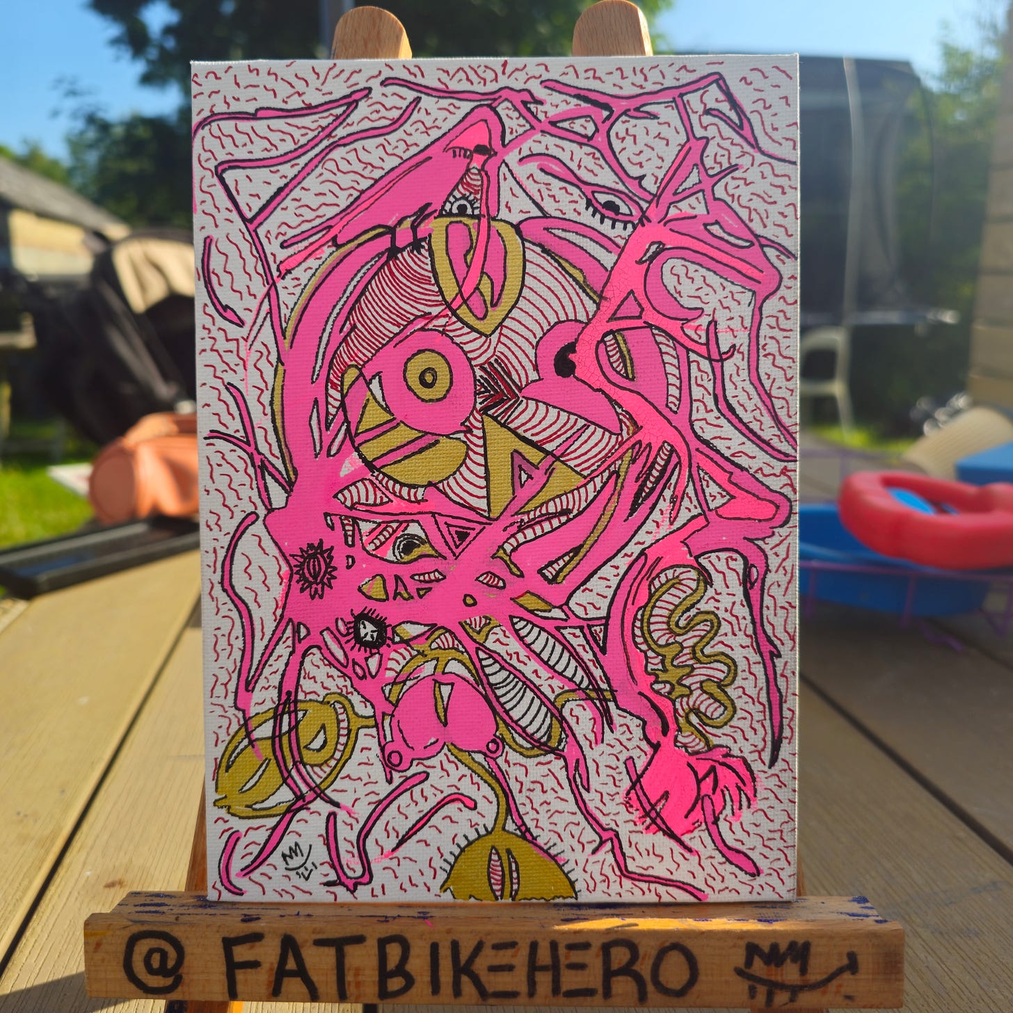 Abstract neon pink bird-like forms tearing through symbolic anatomy, representing rogue AI predation Abstract neon pink bird-like forms tearing through symbolic anatomy, representing rogue AI predation