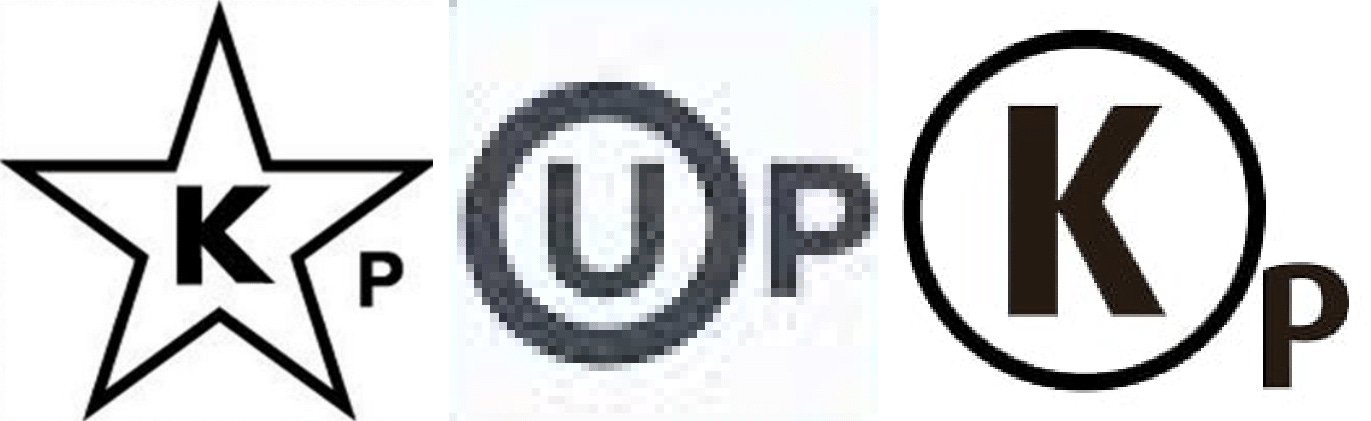 Three Kosher-for-Passover Package Symbols