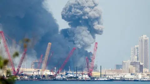 Reuters Smoke above US base. 