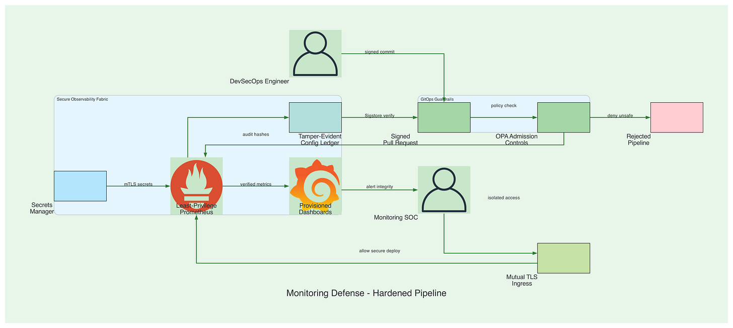 Monitoring Defense - Hardened Pipeline