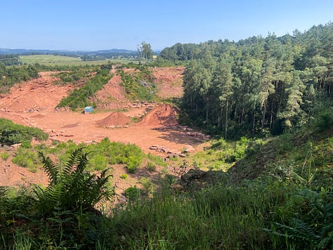 Corncockle Quarry, its hole and nature's reclamation