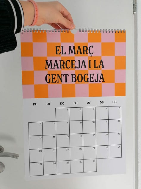 3 different calendar pages