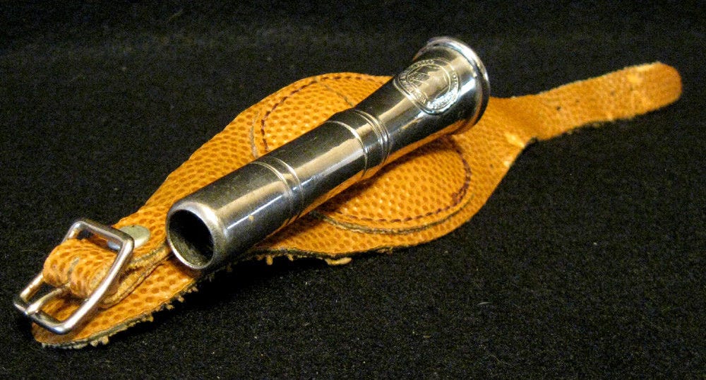 Football Official's Horn And Wristband, c. 1930