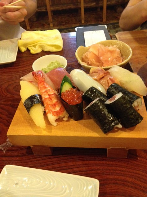 Images of Japan food, people, parks, and buildings
