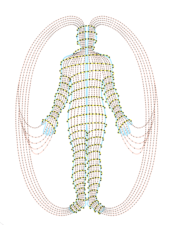 This may contain: the human body is made up of circles and dots