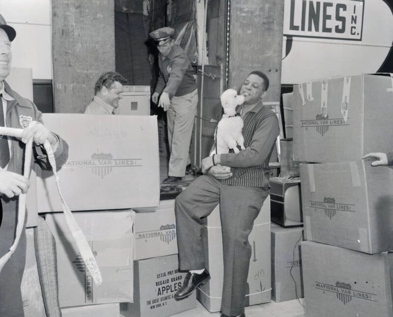 Willie Mays With His Pet Dog Pepe Willie Mays With His Pet Dog Pepe
