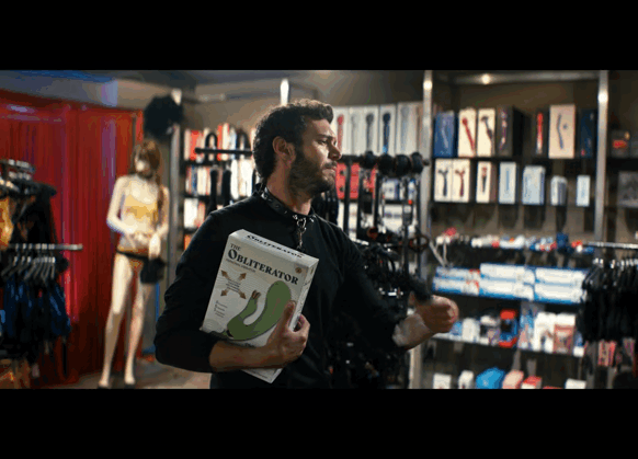 Rabbi Noah runs into people he knows in a sex store.