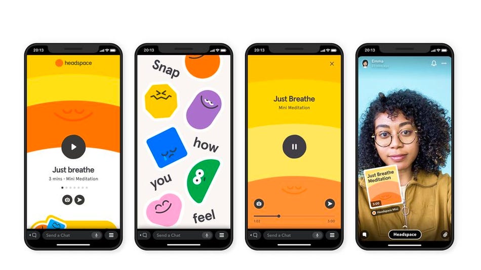 Snapchat Headspace app Snapchat Headspace app