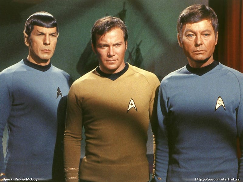 Original Star Trek Spock, Kirk, and McCoy | Star trek funny, Star trek tv, Star  trek original