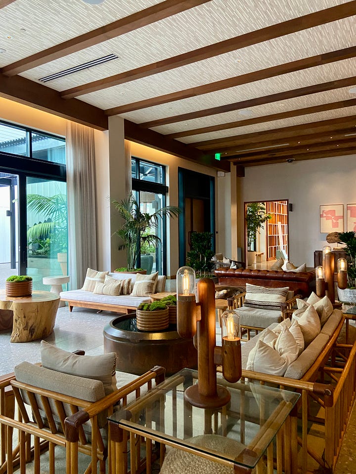 Mission Pacific Hotel lobby & work area