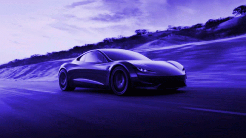 Electric car driving