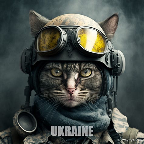 Egypt, Mexico, and Ukraine as cats