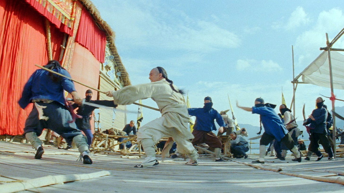 Once Upon a Time in China | Still features Jet Li as the Chinese folk hero Wong Fei-hung fighting several bad guys. Once Upon a Time in China | Still features Jet Li as the Chinese folk hero Wong Fei-hung fighting several bad guys.