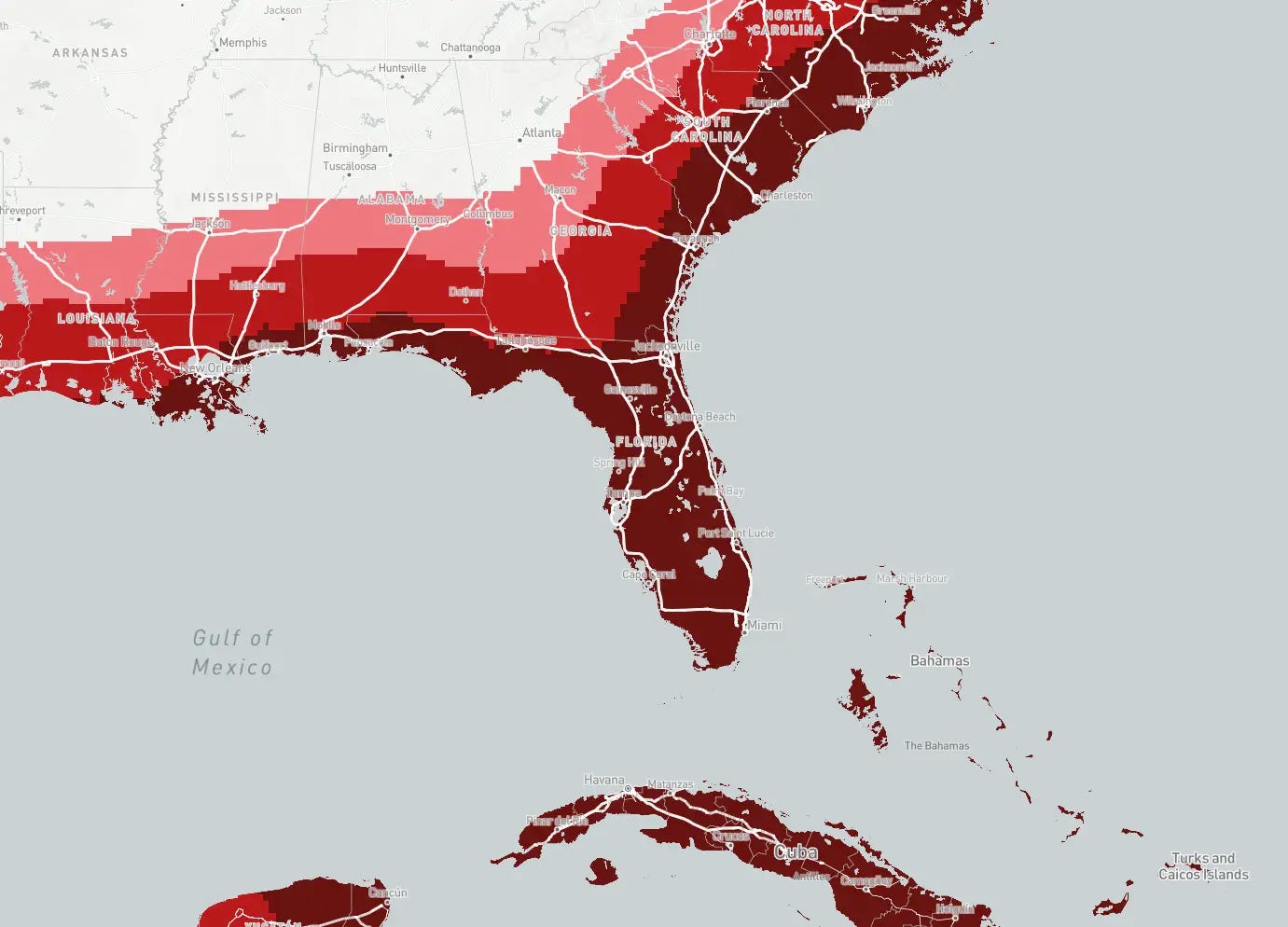 Climate X’s Spectra Platform - U.S. Florida Climate Risk Graphic - June 2023