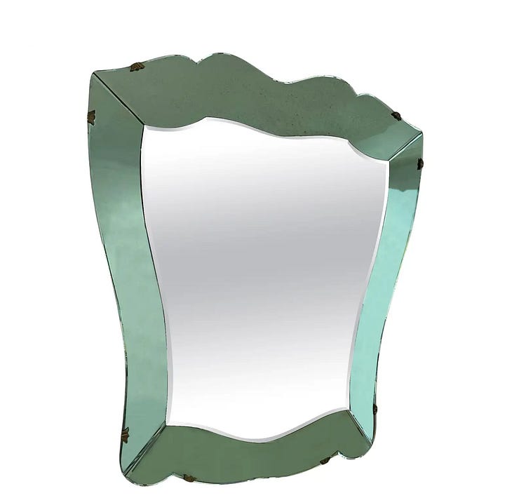 vintage Italian glass mirrors