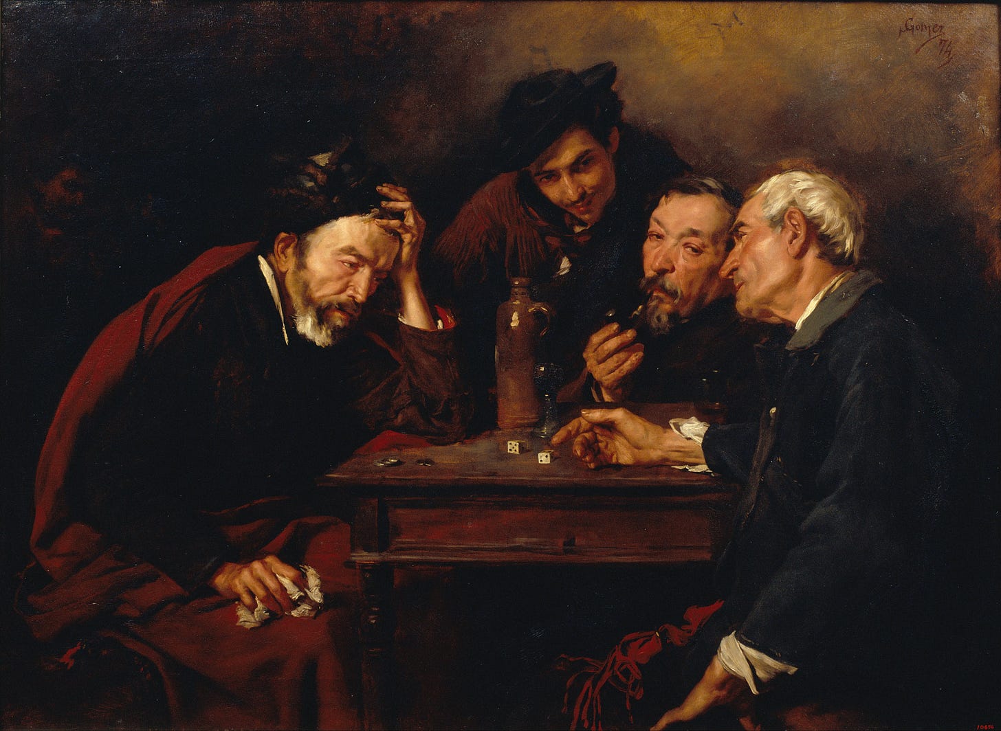 "The Dice Players" by Simó Gómez "The Dice Players" by Simó Gómez