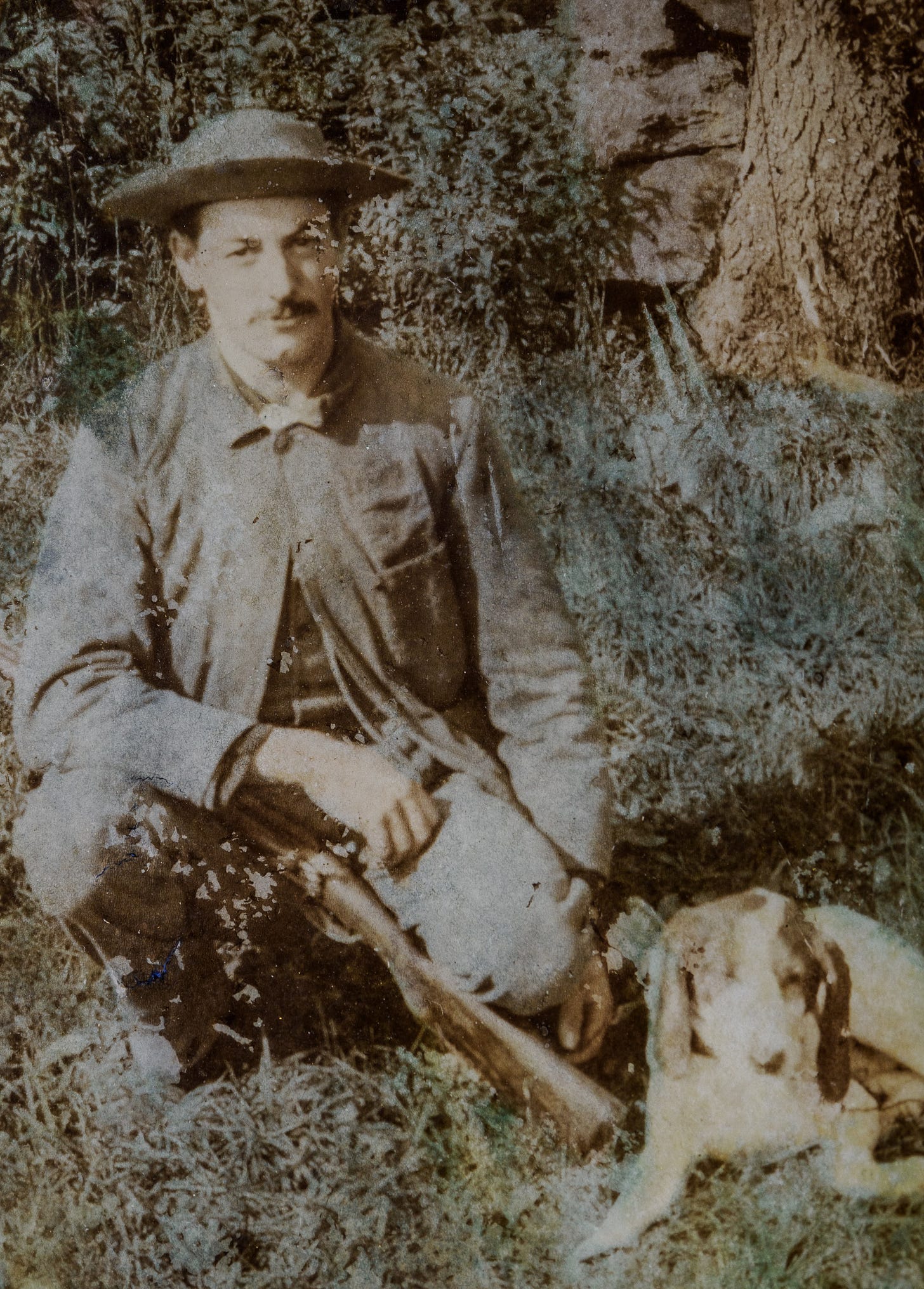 Hunter with dog