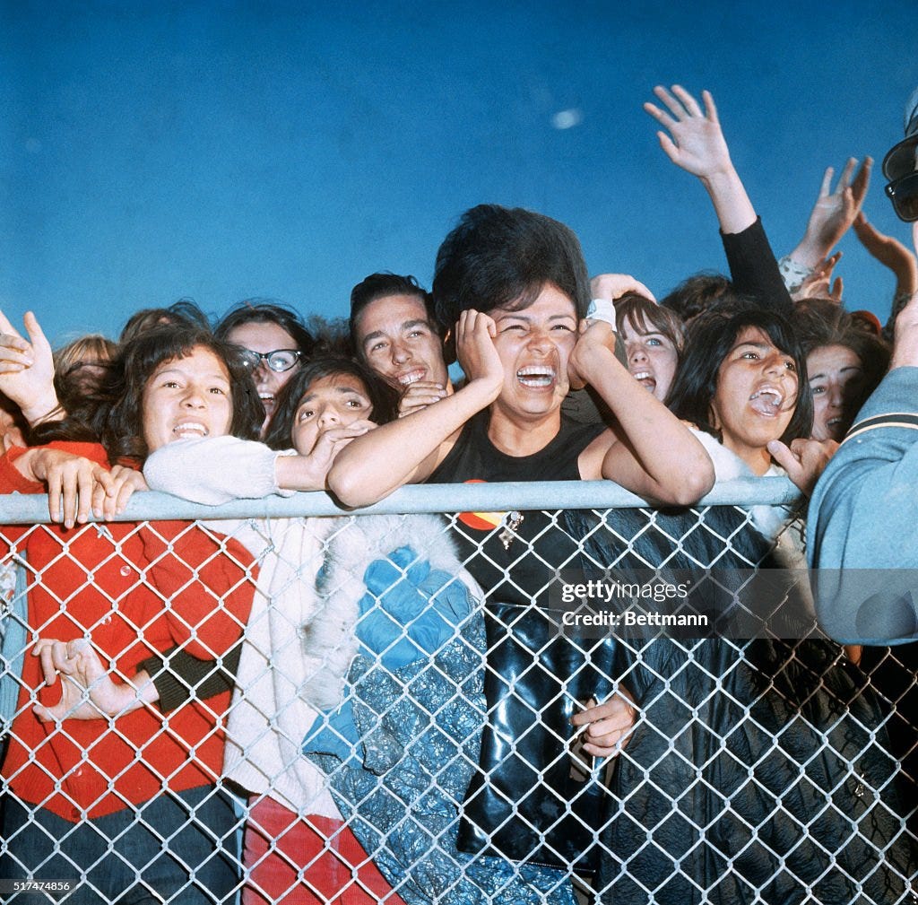 Beatle Fans Screaming at Airport
