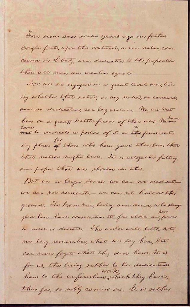 Original draft of the Gettysburg Address Original draft of the Gettysburg Address