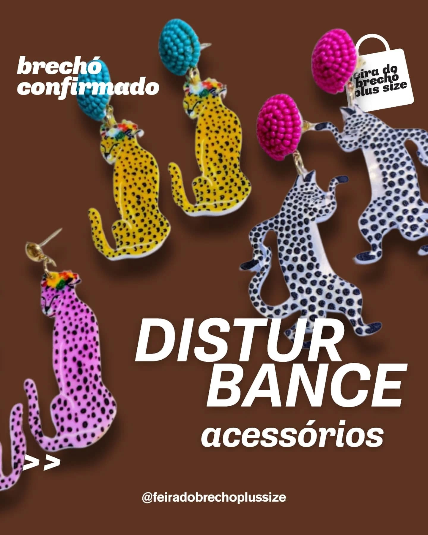 Pode ser uma arte pop de texto que diz "brechó conj firmado cira cirado da bussize โนร size recho お DISTUR BANCE acessórios @teiradobrechoplussize"