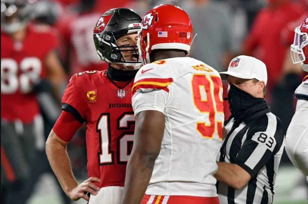 Tom Brady vs Chris Jones. Buccaneers vs Chiefs 2020