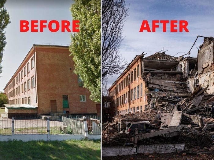 Before and After Photos Show the Scale of Destruction in Ukraine - Business  Insider