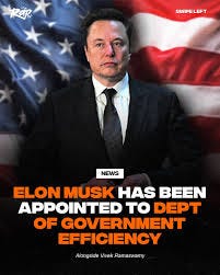 RapTV | Donald Trump announces Elon Musk will lead the Department of Government  Efficiency (D.O.G.E.) alongside Vivek Ramaswamy‼️ Assigned to... | Instagram