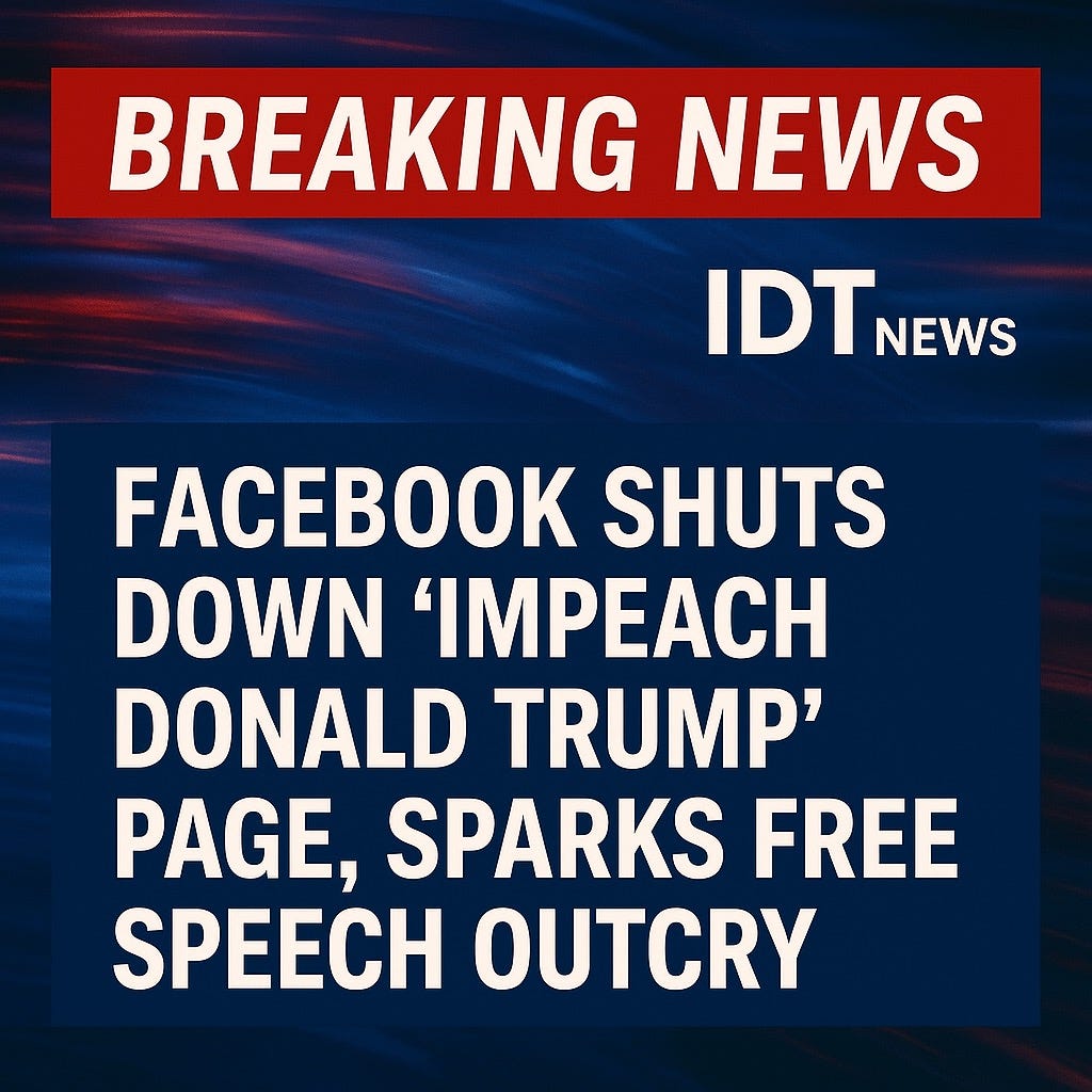 IDT NEWS EXCLUSIVE BREAKING: Facebook Shuts Down ‘Impeach Donald Trump ...