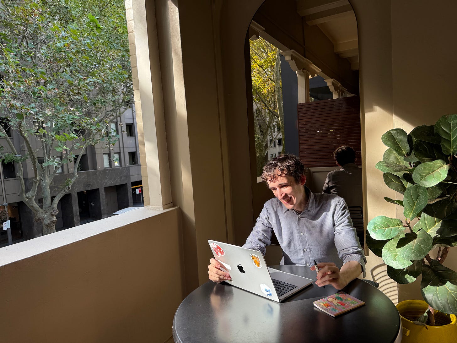 Sitting in the sunlight, focused and calm, working with intention rather than rushing Sitting in the sunlight, focused and calm, working with intention rather than rushing
