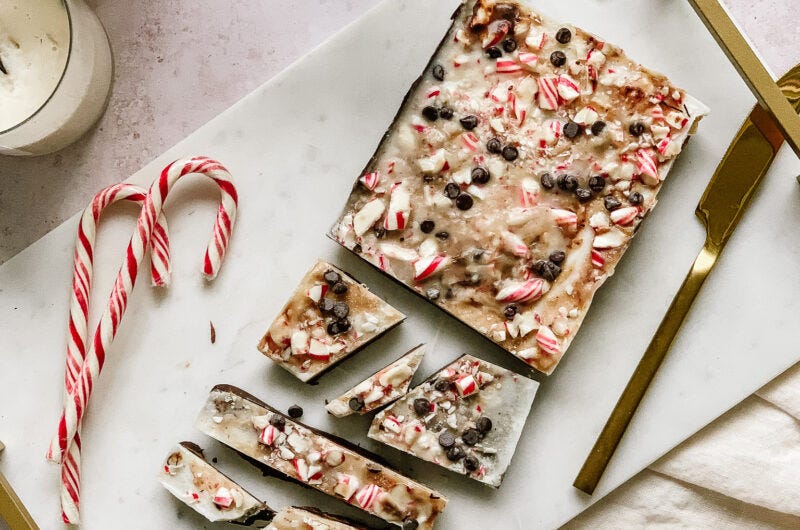 Mint Choc Candy Cane Bark Mint Choc Candy Cane Bark