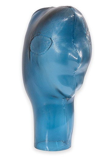 Vanessa Mitrani for Roche Bobois Blue Head Hand-Blown Glass Contemporary Table Sculpture