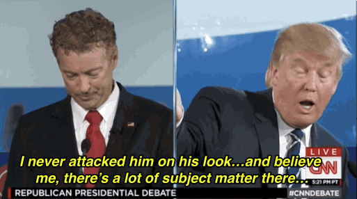 Rand Paul will vote for Donald Trump, who he called a “delusional narcissist and an orange-faced windbag,” if he wins the nomination. | The New Republic Rand Paul will vote for Donald Trump, who he called a “delusional narcissist and an orange-faced windbag,” if he wins the nomination. | The New Republic