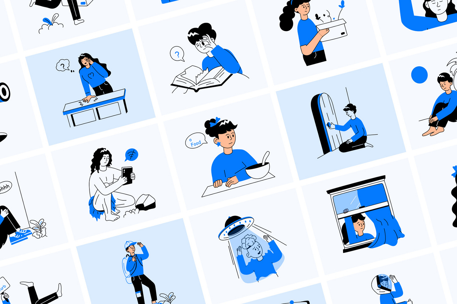 Animated Empty State Illustration Set on Yellow Images Creative Store -  137841