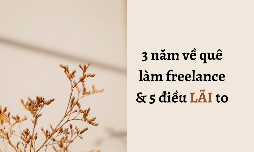 3 năm về quê làm freelance & 5 điều LÃI to