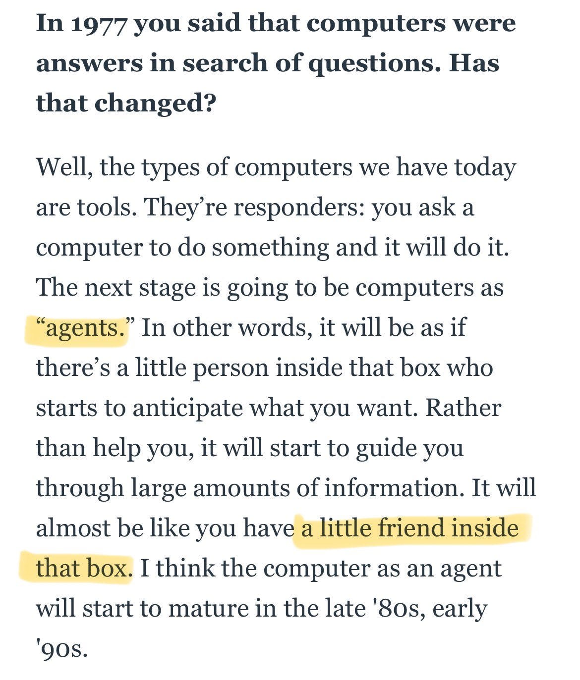 Steve Jobs on AI in 1984