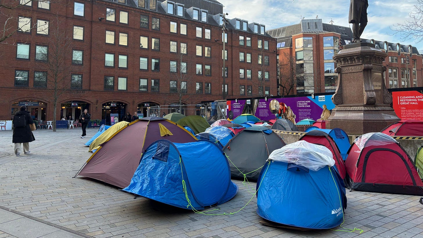 Manchester homeless camp growing 'due to activists' - council Manchester homeless camp growing 'due to activists' - council
