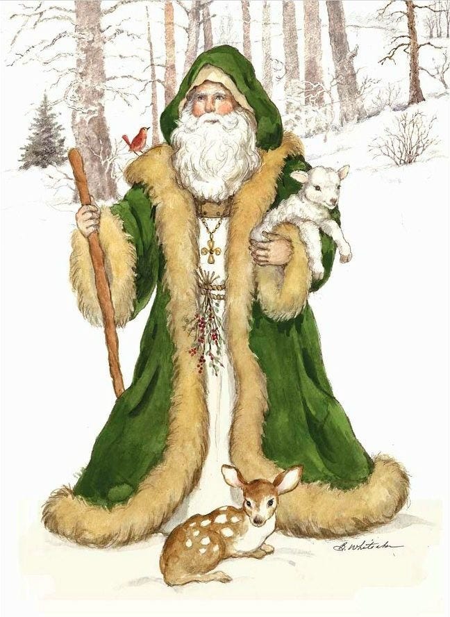 Betty Whiteaker - WOODLAND SANTA | Santa art, Santa paintings, Christmas  paintings