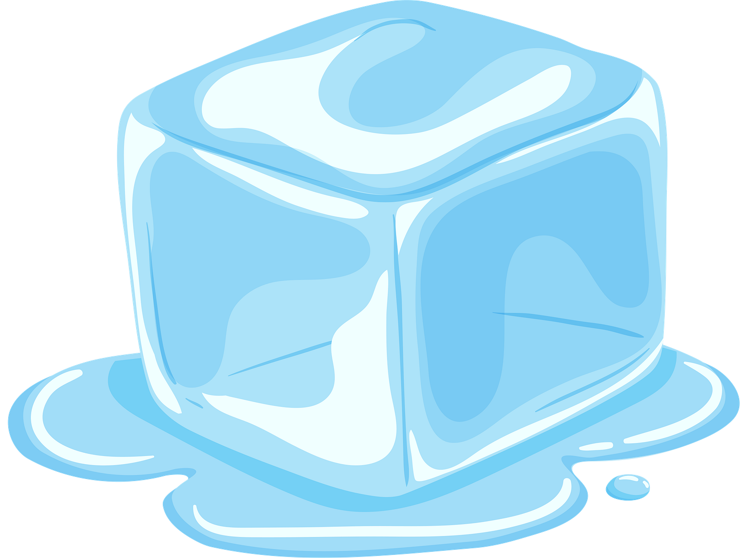 an image of a melting block of ice, the logo of the ICE Block app.