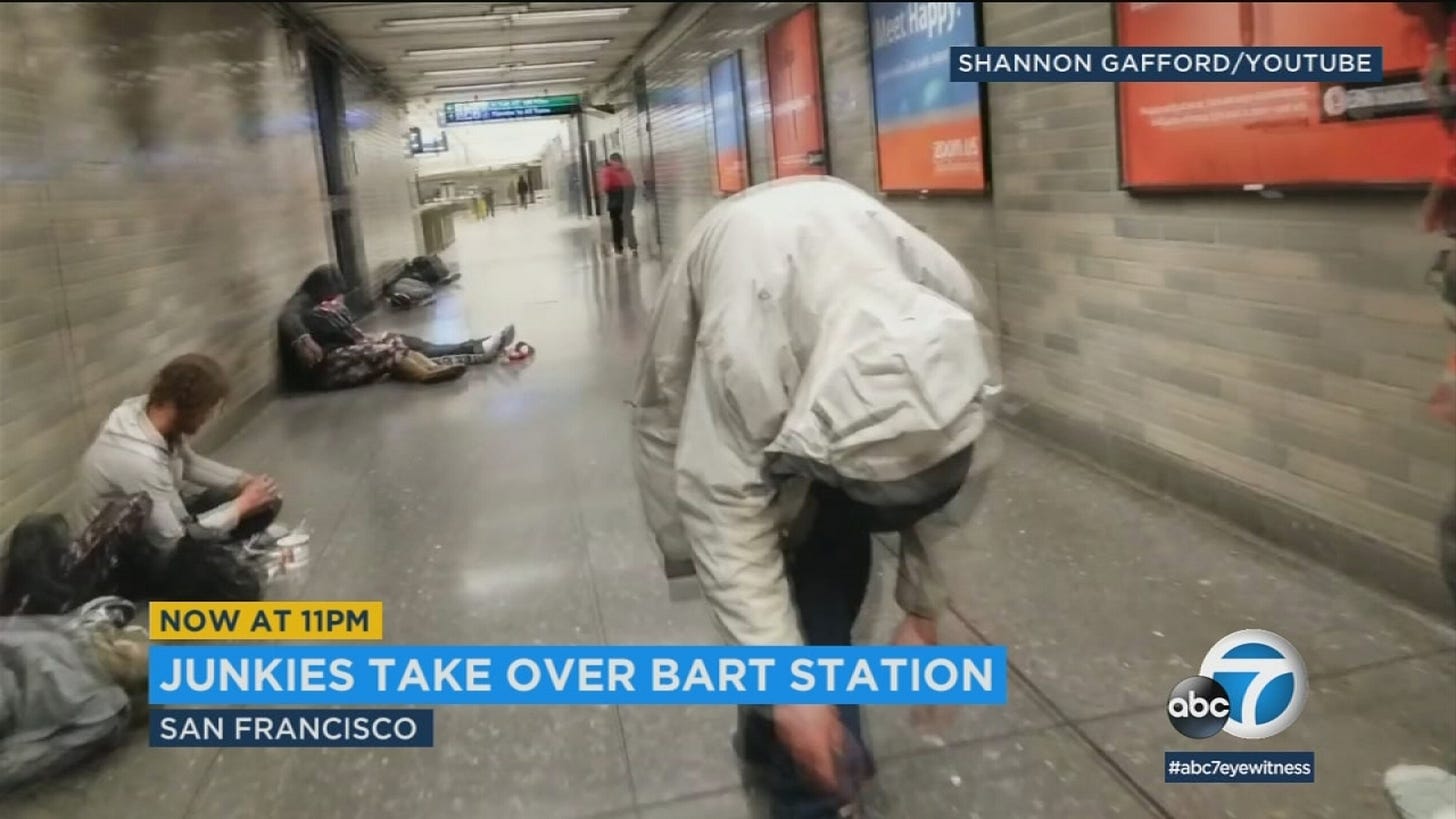 Man captures video of 'zombie-like' people using drugs out in open at  California subway - ABC11 Raleigh-Durham