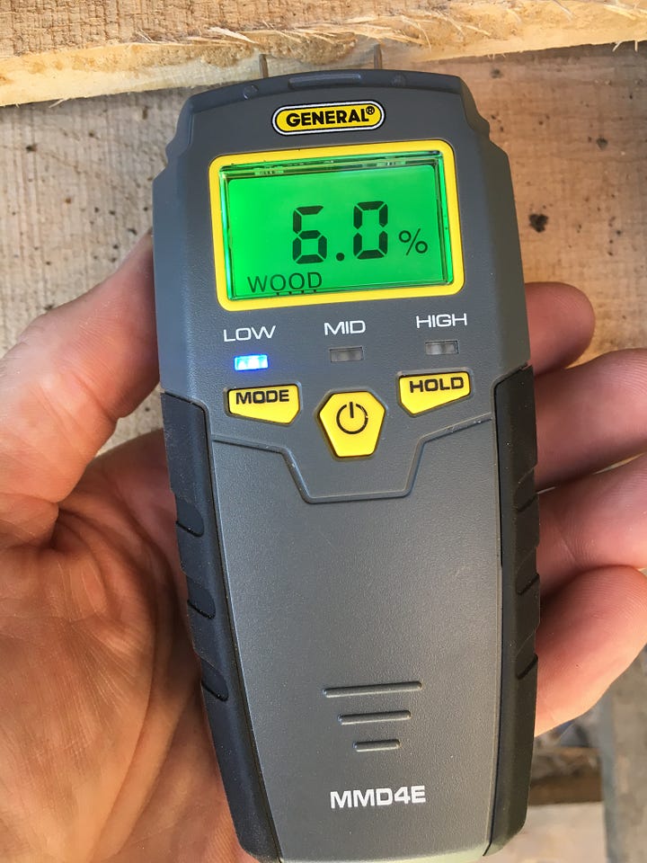 DDirect wood Moisture Content (MC) measurements