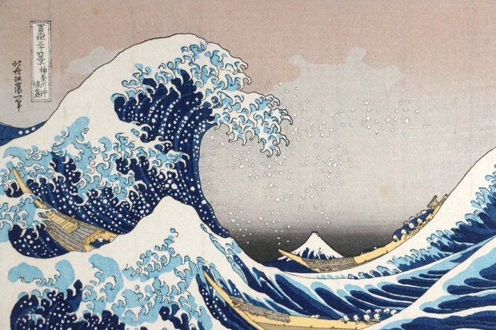 Woodblock print (reprint) - Thirty-six Views of Mount Fuji - Catawiki