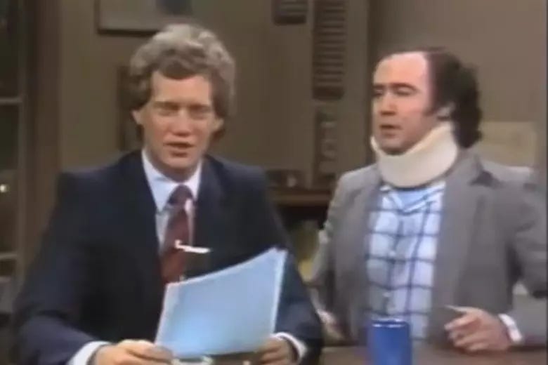 40 Years Ago: Jerry Lawler Slaps Andy Kaufman on 'Letterman'