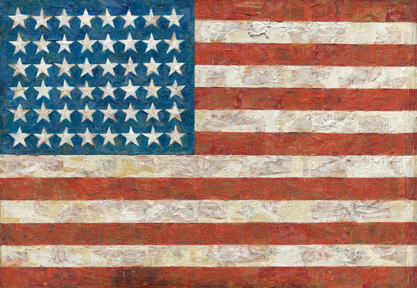 Jasper Johns, Flag, 1954 to 1955 Jasper Johns, Flag, 1954 to 1955